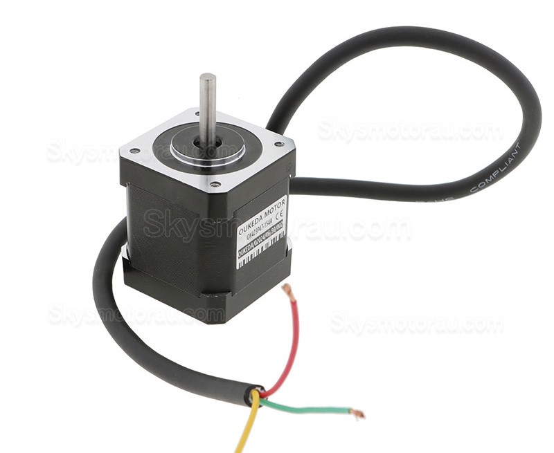 Oukeda NEMA 17 Bipolar Stepper Motor OK423P47-154A 32Ncm 3 Phase 1.5A 1.2 Deg 3 Wires